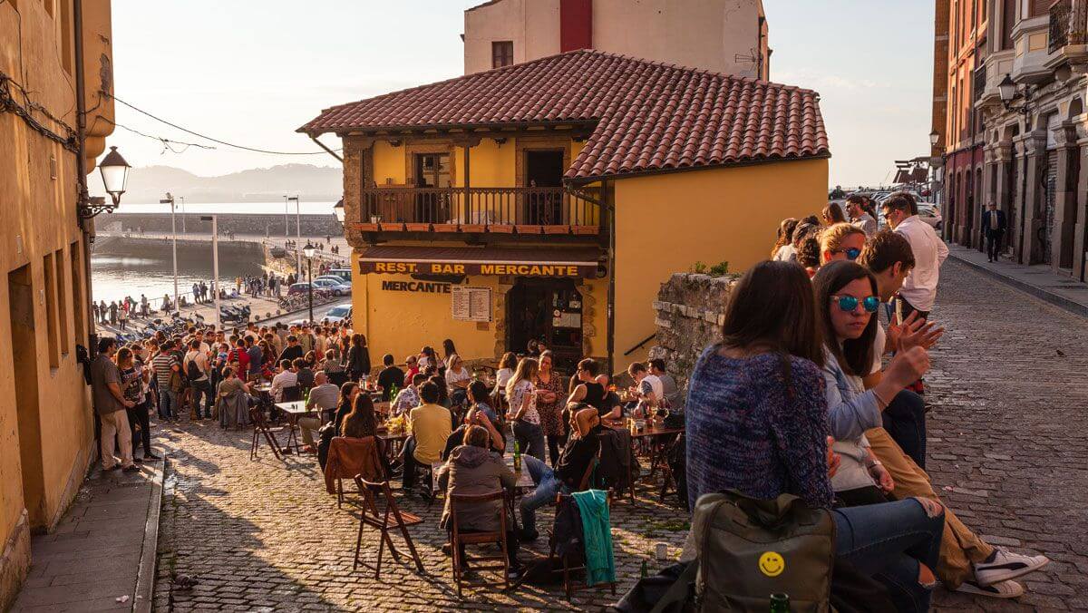 Zona de Sidras en Gijón